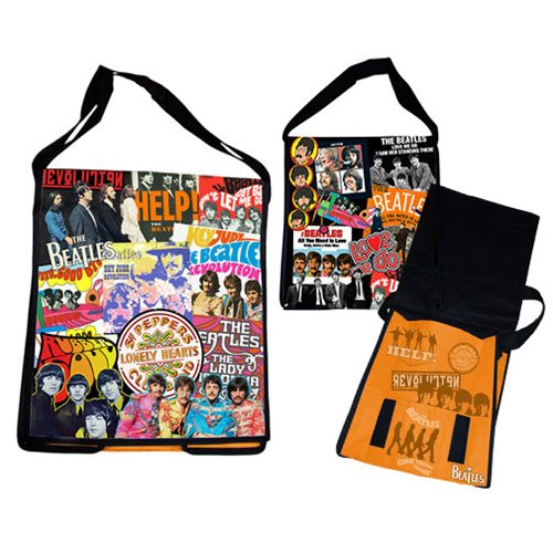 The Beatles Recycled Messenger Tote